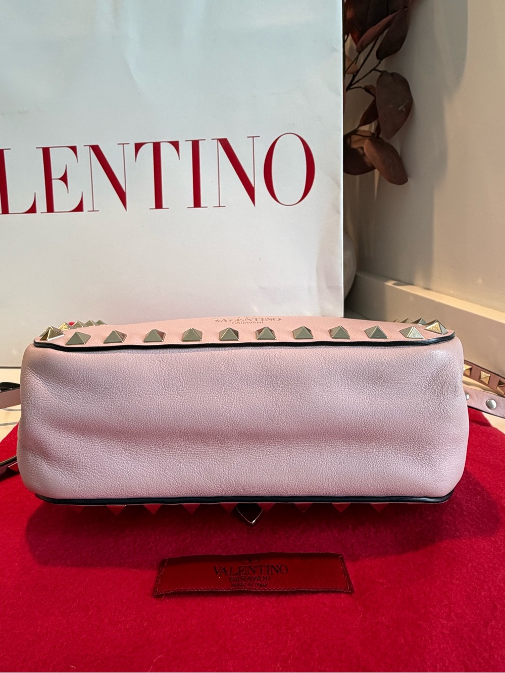 Valentino Pink Rockstud Crossbody Bag with Gold Hardware - Picture 10 of 11